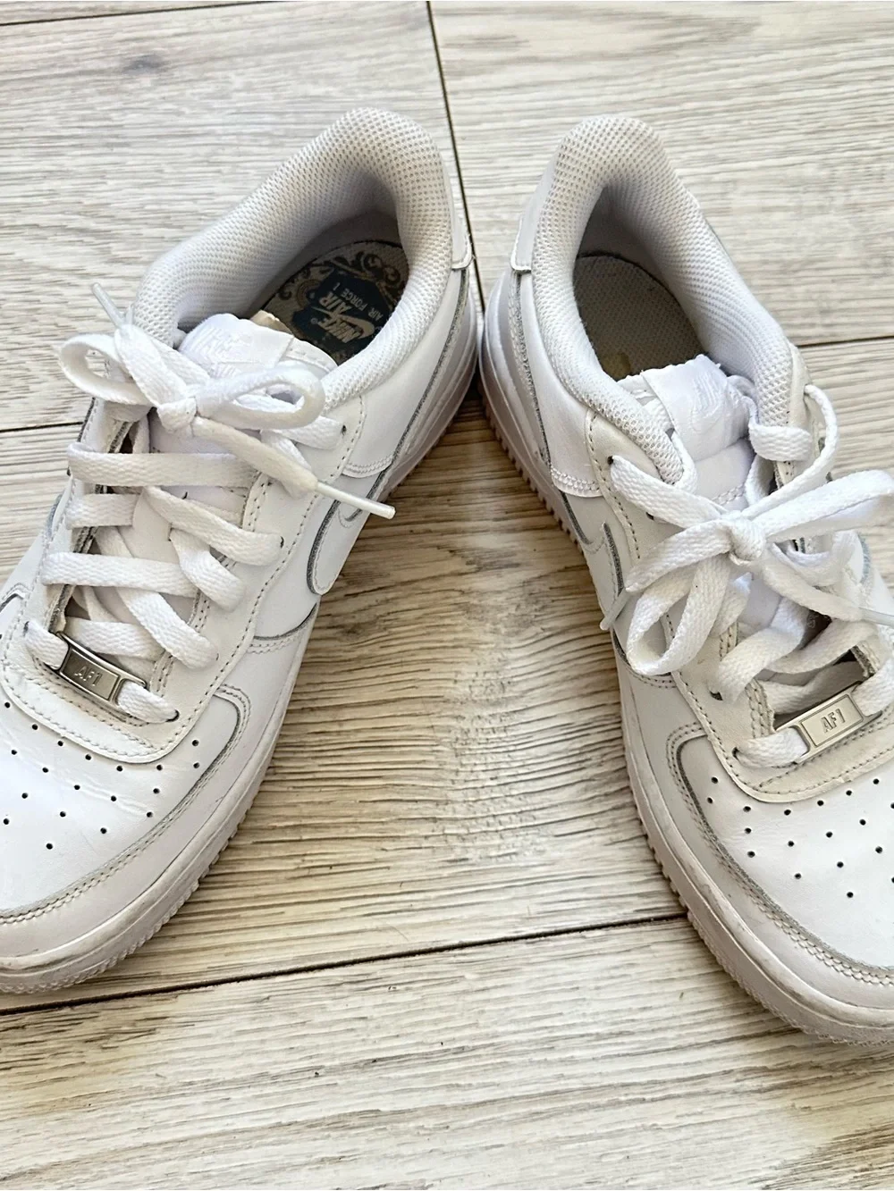 6Y Big Kids' Nike Air Force White Sneakers